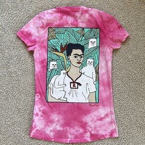 RIPNDIP Pink Tie Dye Graphic Tee Size XS